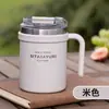 Taza de Acero Inoxidable Sitarayuri Nueva con Asa, Taza de Café Portátil para Hombres y Mujeres, Taza Creativa de Doble Uso