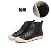 Botines Altos Rojos de Cuero Genuino para Mujer Otoño e Invierno Nuevos Zapatos de Concha Planos de Forro Simple Casual para las Cuatro Estaciones Zapatos Blancos Pequeños de Moda