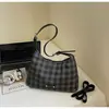 Bolso Nube Súper Popular de Nicho, Bolso Cuadros Retro Versátil Casual Nuevo, Bolso de Hombro Cruzado Elegante de Gran Capacidad para Mujer