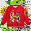 Plantas vs. Ropa Periférica de Zombies Caricatura Pistaplantas Sudadera Infantil Sudadera de Manga Larga Otoño/Invierno Top para Niños