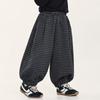 Pantalones de Changguo Clothing para Niños Otoño Nuevo Estilo Coreano Pantalones a Cuadros para Niños Invierno Pantalones Linterna
