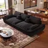 Sofá de veleiro estilo retrô para sala de estar, adequado para apartamentos pequenos, feito de tecido de chenille, com capas removíveis, design de linhas retas, popular entre inquilinos, e preenchido com esponja