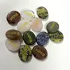 Piedra Natural Tallada Ovalada para Deseos Piedra para el Pulgar Plana de Doble Cara Piedra de la Tranquilidad 25*30mm Regalo de Bendición