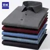 Camisas de Lana para Hombre, Camisas de Alta Gama, Nuevas Camisas de Negocios de Color Sólido, Sensación de Lujo Ligero y Alta Gama, Venta al por Mayor de Fábrica
