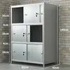 Gabinete de Almacenamiento Multifuncional de Acero Inoxidable de Pie, Completamente Cerrado, a Prueba de Polvo y Roedores, con Puerta y Cerradura, Gabinete de Almacenamiento para Cocina