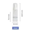 Frasco de Mousse de Limpeza Fashion com Bomba, Frasco de Plástico PET com Boca de 30mm, Frasco de Mousse Espumante para Limpeza Facial de 100ml, Personalizável
