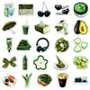 50 Hojas Pegatinas Estilo Chica Limpia Verde Realistas Estilo Ins Frescas Impermeables Decorativas DIY para Computadora Taza Térmica Pegatinas