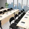 Cadeira com Encosto de Banco Simples Cadeira Dobrável Doméstica Cadeira de Jantar Portátil Cadeira de Escritório Cadeira para Treinamento e Conferência Cadeira de Computador para Dormitório