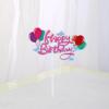 Novas decorações de bolo arco-íris inserir laser colorido feliz aniversário marca de cozimento Internet celebridade enfeites de bolo