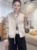 Jaqueta Esportiva Listrada Estilo Coreano com Gola Alta e Zíper Feminina 2026 Blusão Color Block Versátil Estiloso Tendência A14539