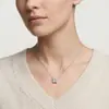 Pingente de prata 925 transfronteiriço de nicho compacto com quatro rodadas de moissanita, estilo coreano ins, corrente versátil para o dia a dia para o osso da clavícula para mulheres