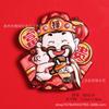 Ímã de Geladeira 3D Estéreo Estilo Chinês Deus da Fortuna, Design de Personagem Cartoon Cinco Deuses da Fortuna, Adesivo Magnético, Bênção de Ano Novo e Ornamento Festivo
