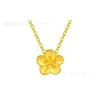 Colgante de Oro Puro 999 Shuibei Gold Cadena de Clavícula de Oro Duro 3D Set de Regalo de Promoción para la Industria de la Belleza Artículo Caliente de Transmisión en Vivo