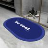 Alfombrilla antideslizante para puerta de baño color azul Klein para el hogar, alfombrilla de tierra de diatomeas absorbente y de secado rápido para baño, fabricantes al por mayor