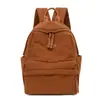 Fornecimento Transfronteiriço 2025 Novo Modelo Mochila Estudante Casual Mochila de Veludo Cotele Grande Capacidade Moda Estilo Coreano Simples Mochila de Viagem