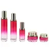 Serie Flor de Gema 50G-100G Botella de Vidrio Procesamiento al por Mayor 110-30ml Set de Botellas Cosméticas Botella para Crema Facial