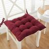 Cojín de silla de pana gruesa de invierno oficina a cuadros cojín de silla de comedor para estudiante cojín de trasero para taburete de silla de computadora