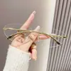Óculos de Sol Ovais Sem Aro Retrô Europeus e Americanos para Mulheres, Alta Qualidade, Anti-UV, Estilo de Rua de Celebridade da Internet, Óculos de Sol com Proteção Solar