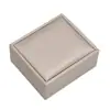 Caja Cuadrada de Cuero PU Cepillado de Alta Gama para Anillo, Pulsera, Collar de Joyería, Caja de Empaque de Regalo para Colgante en Stock