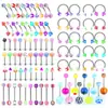 Venta al por mayor transfronteriza Conjunto acrílico Combinación Joyería para Piercings Corporales Ceja Uña Uña de Labio Uña de Lengua Anillo de Nariz Anillo de Labio Anillo de Ombligo