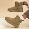 Botas de Nieve con Tacón Oculto para Mujer, Zapatos Grandes de Algodón, Nuevo Estilo Invierno 2025, Botas Martin con Forro de Felpa y Suelas Gruesas, Botines para el Noreste