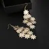 Pendientes Largos de Metal Exagerados Estilo Europeo y Americano, Gancho de Oreja con Borla de Moda, Elementos Populares de Influencers, Varios Accesorios para Orejas