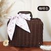 Caixa de Armazenamento de Bolsa Tecida em Rattan, Caixa de Presente, Caixa de Lembrancinha de Casamento, Bolsa Tecida, Presente de Dia dos Namorados