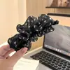 Pinza de Plátano Plegada de Lunares Estilo Coreano para Mujer, Pinza para Cola de Caballo en la Parte Posterior de la Cabeza, Pinza Vertical, Pinza para Media Recogida, Pasador, Accesorio de Cabello de Alta Gama