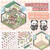 Pegatinas transfronterizas cabaña de paisajismo pegatinas diy hechas a mano niños kappi bala katon pegatinas 3D cabaña tridimensional cuenta manual