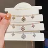 Pulsera de Calabaza Hueca con Circonita Electrochapada en Oro Real de 18K, Lujo Ligero, Gama Alta, Pulsera Exquisita, Nuevo Estilo Chino, Accesorio de Mano Versátil