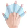Equipo de natación de silicona para snorkel juvenil, paletas de mano de medio dedo para adultos y niños, paletas de natación a crol, para exteriores