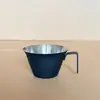 Taza medidora de acero inoxidable 304 para espresso, taza de onzas, taza de extracción de espresso con escala, 100 ml, mango largo