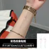 Tatuagem Adesivo Varinha Mágica Borboleta Sonhadora Contraste Rosa e Azul Estrelas Adesivo Vertical em Inglês para Pulso, Antebraço, Clavícula, À Prova d'Água