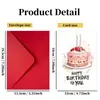 Combinación Exclusiva de Sobre para Tarjeta de Cumpleaños y Tarjeta de Cumpleaños de Nuevo Tamaño Grande Transfronteriza Sobre Rojo