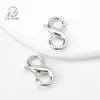 Fecho Automático de Duas Pontas, Fecho de Mola em Forma de Oito, Fecho Conector de Ponta, Acessórios Artesanais DIY, Colar de Miçangas, Pulseira, Fecho para Joias