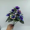 Ramo de Flores Artificiales Rosa Sinfonía de Colores con 9 Cabezas - Regalo Creativo para el Día de San Valentín, Día del Maestro, Día de la Madre y Decoración de Sala de Estar