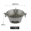 Parrilla de carbón de hierro fundido, Parrilla de barbacoa de carbón, Sartén parrilla para estufa de inducción doméstica, Olla para parrilla de llama abierta comercial