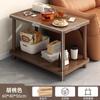 Mesa de Centro com Sensação de Luxo Leve e de Alto Padrão, Mesa Quadrada Pequena, Mesa Lateral, Gabinete Lateral, Estante de Armazenamento Estilo Chinês Novo, Mesa Simples para Uso na Sala de Estar