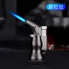 Tocha de solda pistola pulverizadora pistola de ignição isqueiro de chama reta à prova de vento metal ponto de assar bife pequeno charuto incenso atacado