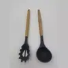 Espátula de silicona con mango de madera, espátula especial para sartén antiadherente, espátula de cocina, cuchara para sopa, colador, utensilios de cocina para el hogar, resistentes a altas temperaturas