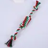 Brinquedos de Cachorro de Natal, Brinquedo de Mastigar de Corda de Algodão, Brinquedo Interativo Durável para Dentição para Cão de Estimação Conjunto de Presente de Natal