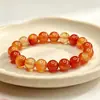 Pulseras de ágata natural sin pulir, como hielo, de colores de caramelo, pulseras de calcedonia roja y amarilla, disponibles al por mayor y dropshipping, joyería, pulseras y regalos