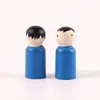 Juguetes de Graffiti Personalizados para Niños Niños y Niñas Figuras de Madera Pintadas a Mano Muñecas de Madera Coloridas Adornos Marioneta Decoración