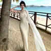 Vestido Inspirado en Diseñador con Elegancia Francesa, Vestido Satinado sin Hombros y Espalda Descubierta, Vestido para Fiesta de Cumpleaños, Color Sólido