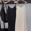 Vestido de verano para mujer, nuevo, adelgazante, de talla grande, holgado, que cubre el vientre, antiedad, con escote en V, plisado, de longitud media.