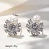 Pendientes Sencillos de Estilo Coreano Yanbai, Nuevos Pendientes Exquisitos de Copo de Nieve con Circonita y Perla de Imitación, Pendientes de Botón de Alto Nivel con Temperamento de Socialité para Mujer