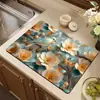 Porta-copos Estilo Chinês para Mesa de Chá, Tapetes Absorventes de Água e Secagem Rápida, Tapetes de Mesa Decorativos Isolantes de Calor e Antiderrapantes, Tapetes Decorativos de Terra de Diatomáceas para Mesa de Jantar, Disponível para Dropshipping