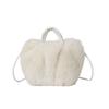 Nuevo bolso de peluche de imitación de piel de conejo, bonito bolso de calabaza, bolso de señora portátil, bolso de hombro con temperamento de nube de otoño e invierno.