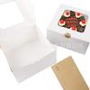 En Stock Caja para pastel con ventana transparente estilo europeo Amazon superventas caja hexagonal para pastel oferta especial caja de embalaje de papel