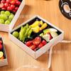 Caixa de Embalagem para Frutas, Talheres para Salada, Travessa Comercial, Embalagem Descartável de Madeira para Viagem de Qualidade Alimentar